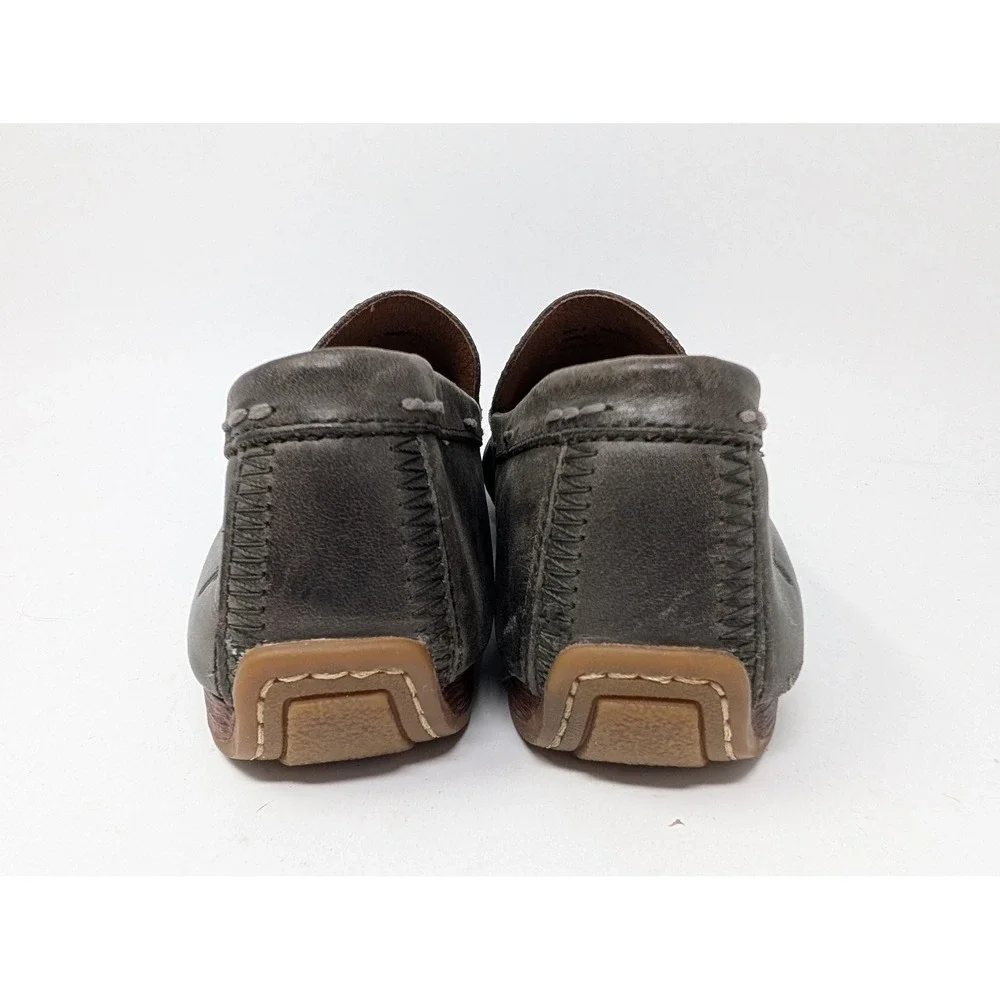 Frye Lewis Venetian Shoes Mens Size 9 Gray Leather Moccasin Loafers Casual